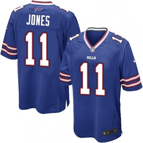 Mens Nike Buffalo Bills 11 Zay Jones Game Royal Blue Team Color NFL Jersey