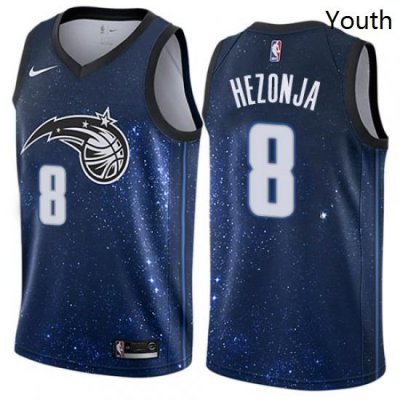 Youth Nike Orlando Magic 8 Mario Hezonja Swingman Blue NBA Jersey City Edition