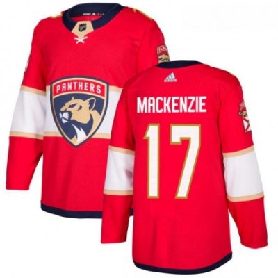 Youth Adidas Florida Panthers 17 Derek MacKenzie Authentic Red Home NHL Jersey