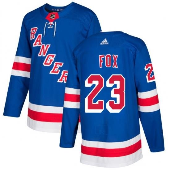 Men Adidas Rangers 23 Adam Fox Royal Blue Home Stitched NHL Jersey