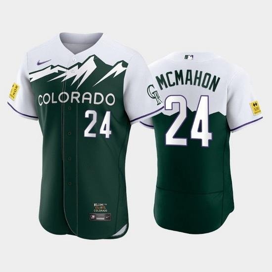 Men Women Youth Colorado Rockies 24 Ryan McMahon 2022 Green City Connect Flex Base Stitched Jerseys