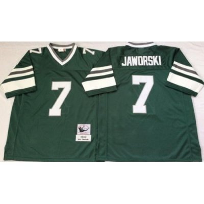 Eagles 7 Ron JaWorski Green ThroWback Jersey