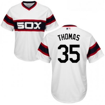 Youth Majestic Chicago White Sox 35 Frank Thomas Replica White 2013 Alternate Home Cool Base MLB Jersey