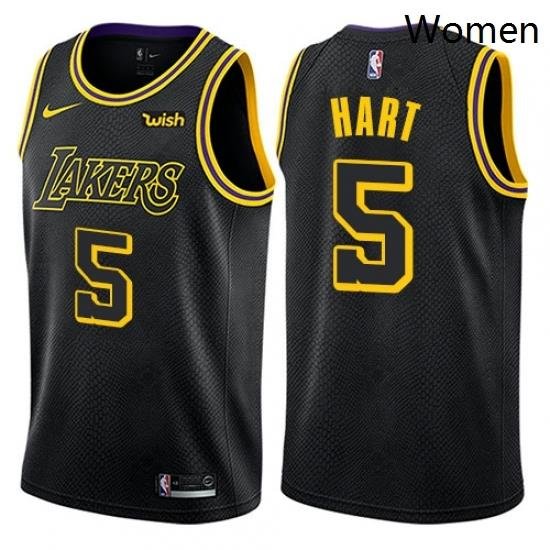 Womens Nike Los Angeles Lakers 5 Josh Hart Swingman Black NBA Jersey City Edition