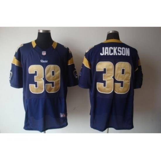 Nike St. Louis Rams 39 Steven Jackson Blue Elite NFL Jersey