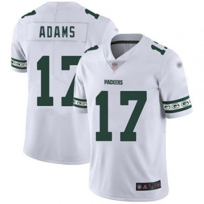 Packers 17 Davante Adams White Men Stitched Football Limited Team Logo Fashion Jersey