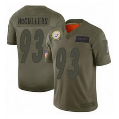 Youth Pittsburgh Steelers 93 Dan McCullers Limited Camo 2019 Salute to Service Football Jersey