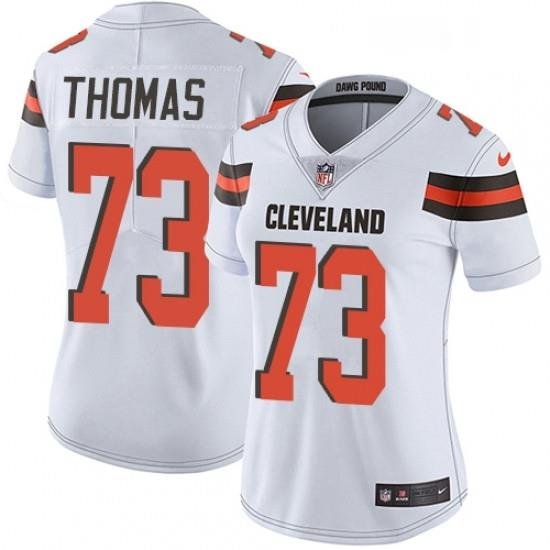 Womens Nike Cleveland Browns 73 Joe Thomas White Vapor Untouchable Limited Player NFL Jersey