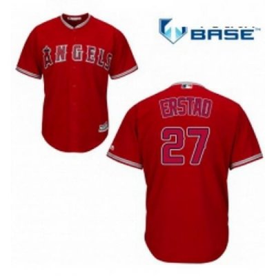 Youth Majestic Los Angeles Angels of Anaheim 27 Darin Erstad Replica Red Alternate Cool Base MLB Jersey