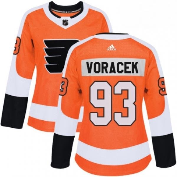 Womens Adidas Philadelphia Flyers 93 Jakub Voracek Authentic Orange Home NHL Jersey