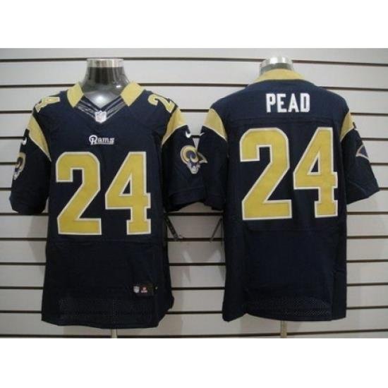 Nike St. Louis Rams 24 Isaiah Pead Dark Blue Elite NFL Jersey