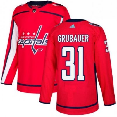 Youth Adidas Washington Capitals 31 Philipp Grubauer Premier Red Home NHL Jersey