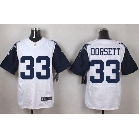 Nike Cowboys #33 Tony Dorsett White Mens Stitched NFL Elite Rush Jerseys