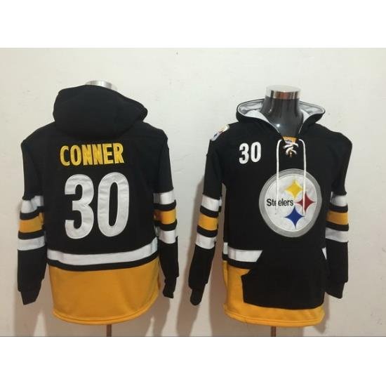 Men Nike Pittsburgh Steelers James Conner 30 NFL Winter Thick Hoodie