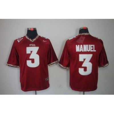 NEW Florida State Seminoles E.J Manuel 3 Red College Football Jerseys