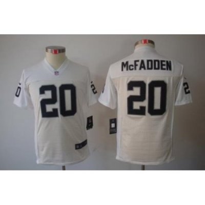 Nike Youth Oakland Raiders #20 Darren McFadden White Color[Youth Limited Jerseys]