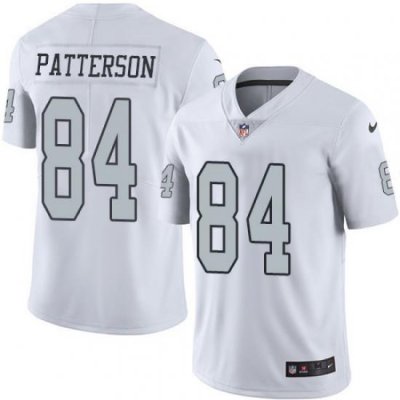 Nike Raiders #84 Cordarrelle Patterson White Mens Stitched NFL Limited Rush Jersey