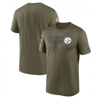 Men Pittsburgh Steelers Olive 2022 Salute To Service Legend Team T Shirt