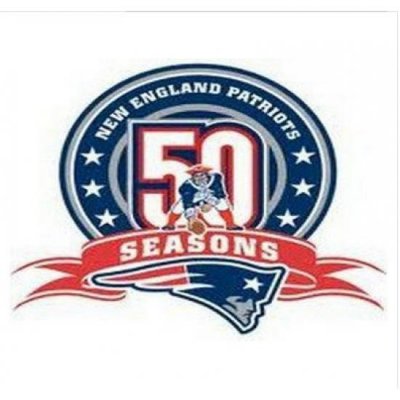 Stitched New England Patriots 50th Anniversary Jersey Patch