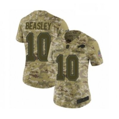 Womens Buffalo Bills 10 Cole Beasley Limited Camo 2018 Salute to Service Football Jersey