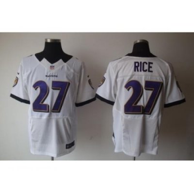 Nike Baltimore Ravens 27 Ray Rice Nike Elite White NFL Jersey