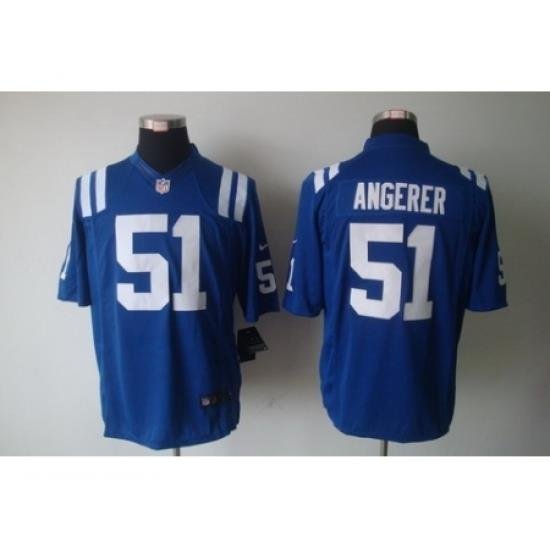 Nike Indianapolis Colts 51 Pat Angerer Blue Limited NFL Jersey