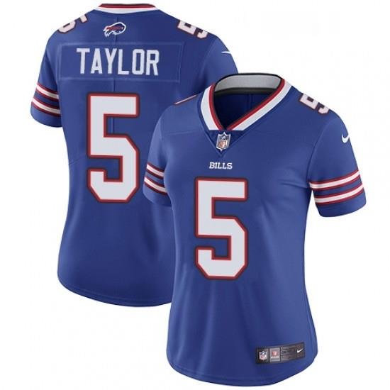 Womens Nike Buffalo Bills 5 Tyrod Taylor Royal Blue Team Color Vapor Untouchable Limited Player NFL Jersey