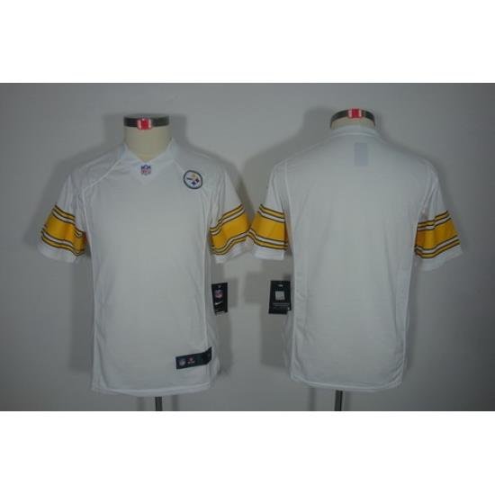 Youth Nike Pittsburgh Steelers Blank White Limited Jerseys