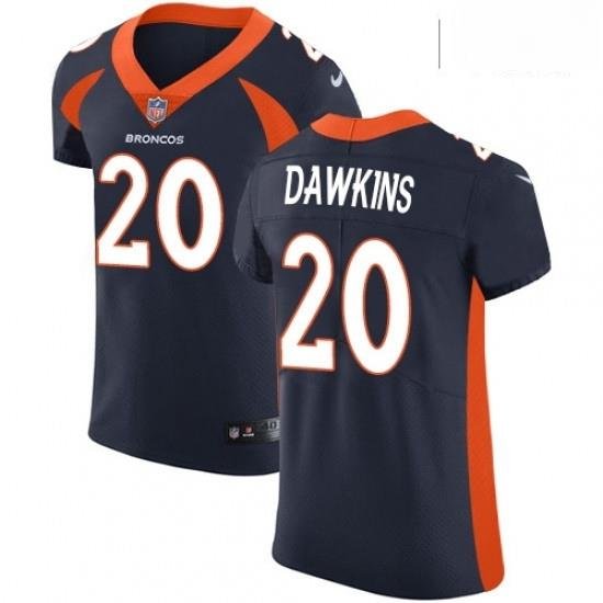 Men Nike Denver Broncos 20 Brian DaWkins Navy Blue Alternate Vapor Untouchable Elite Player NFL Jersey