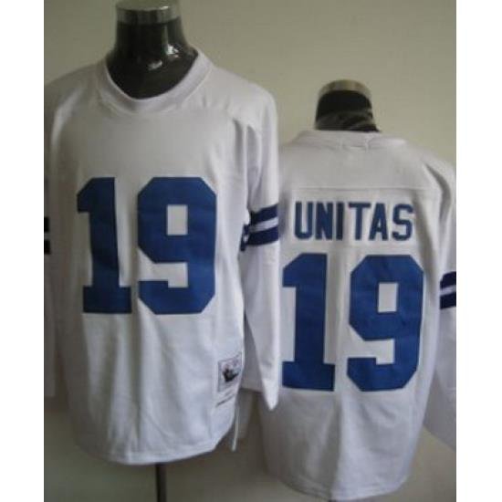 nfl Indianapolis Colts 19 Johnny Unitas ThroWback White