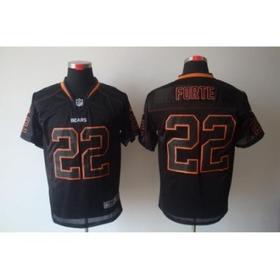 Nike Chicago Bears 22 Matt Forte Black Elite Lights Out NFL Jersey