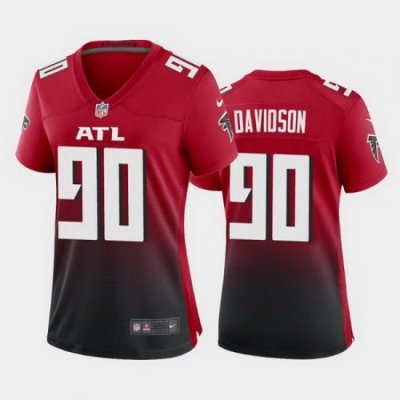 women marlon davidson atlanta falcons red 2nd alternate game jersey