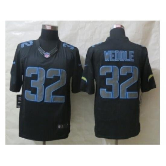 Nike San Diego Chargers 32 Eric Weddle Black Impact Limited NFL Jersey