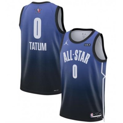 Men 2023 All Star 0 Jayson Tatum Blue Game Swingman Stitched Basketball Jersey