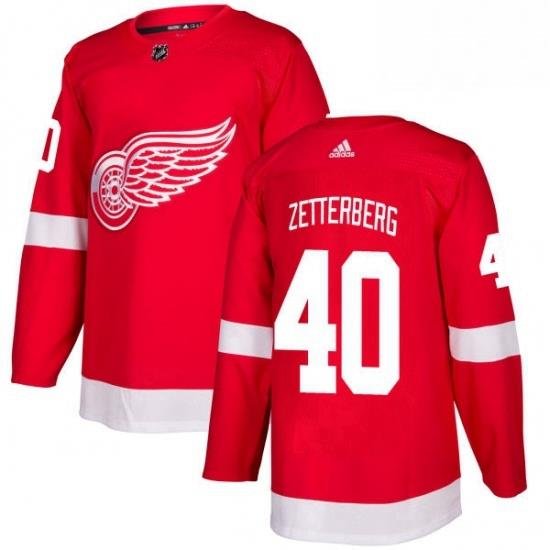 Mens Adidas Detroit Red Wings 40 Henrik Zetterberg Premier Red Home NHL Jersey