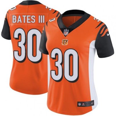 Nike Bengals #30 Jessie Bates III Orange Alternate Womens Stitched NFL Vapor Untouchable Limited Jersey