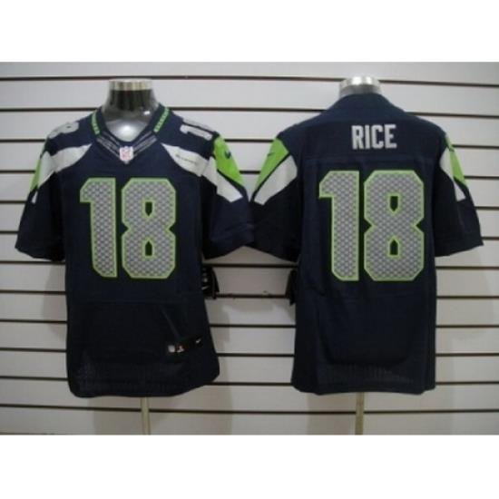 Nike Seattle Seahawks 18 Sidney Rice blue Elite NFL Jersey