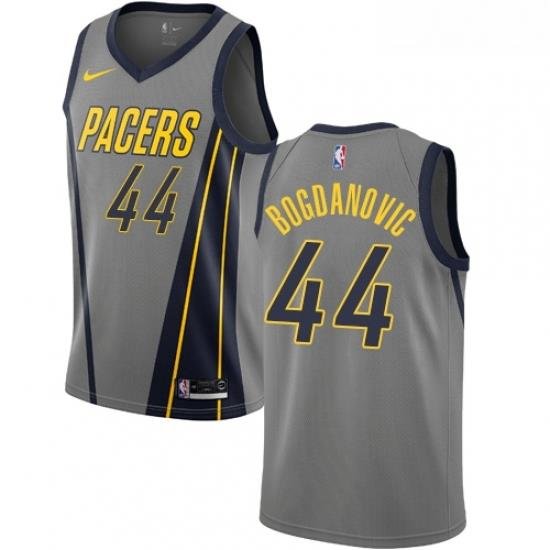 Womens Nike Indiana Pacers 44 Bojan Bogdanovic Swingman Gray NBA Jersey City Edition