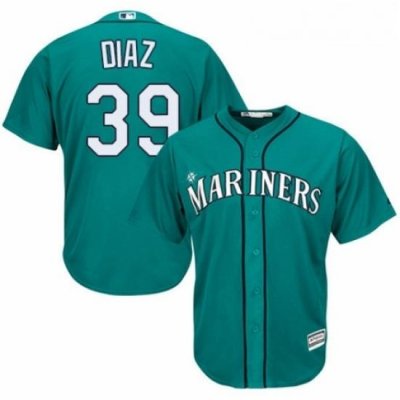 Youth Majestic Seattle Mariners 39 Edwin Diaz Replica Teal Green Alternate Cool Base MLB Jersey