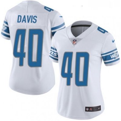 Womens Nike Detroit Lions 40 Jarrad Davis Elite White NFL Jersey