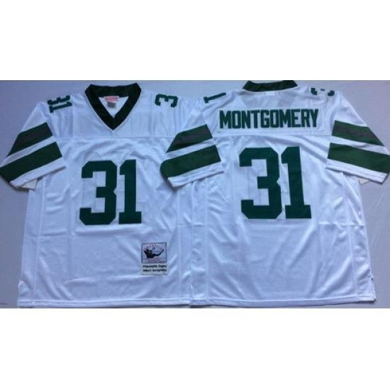 Eagles 31 Wilbert Montgomery White ThroWback Jersey