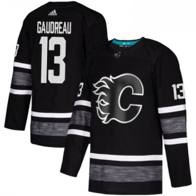 Mens Adidas Calgary Flames 13 Johnny Gaudreau Black 2019 All Star Game Parley Authentic Stitched NHL Jersey