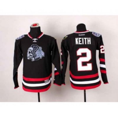 youth nhl jerseys chicago blackhawks #2 keith black-1[2014 new stadium][the skeleton head]