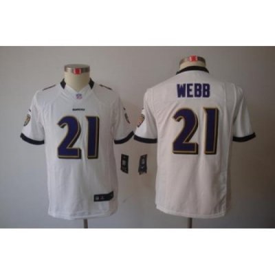 Youth Nike Baltimore Ravens #21 Lardarius Webb White Color[Youth Limited Jerseys]