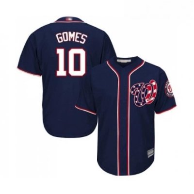 Youth Washington Nationals 10 Yan Gomes Replica Navy Blue Alternate 2 Cool Base Baseball Jersey