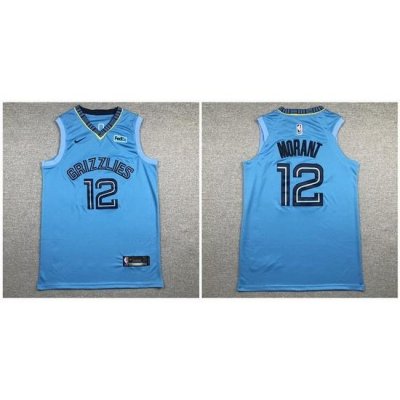 Grizzlies 12 Ja Morant Light Blue Nike Authentic Jersey