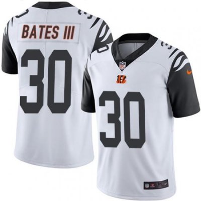 Nike Bengals #30 Jessie Bates III White Mens Stitched NFL Limited Rush Jersey