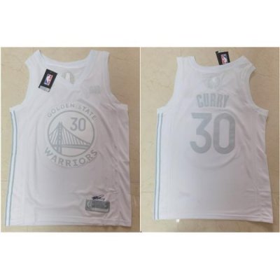 Warriors 30 Stephen Curry White Nike Swingman MVP Jersey