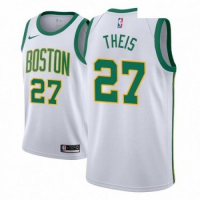 Men NBA 2018 19 Boston Celtics 27 Daniel Theis City Edition White Jersey