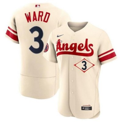 Men Los Angeles Angels 3 Taylor Ward 2022 Cream City Connect Flex Base Stitched Jersey